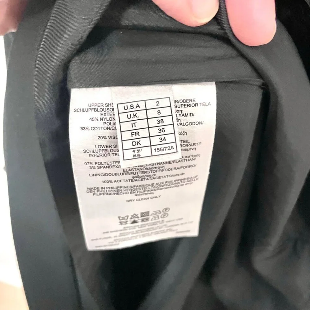 Brooks Brothers Black Short Sleeve Cocktail Sequins Dress Size 2